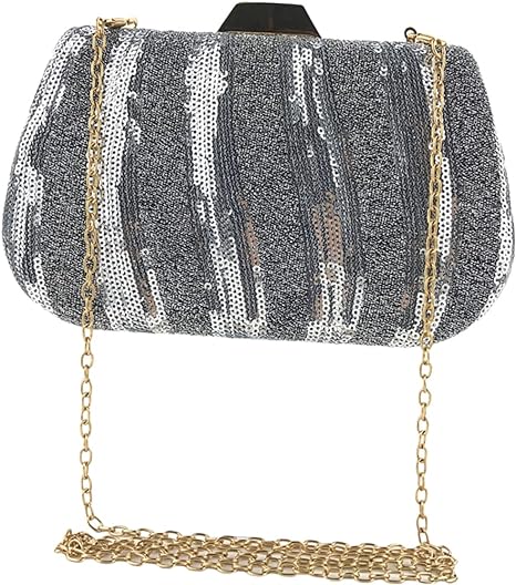 Bolsas De Festa Prateada Clutch  | tuum.com.br